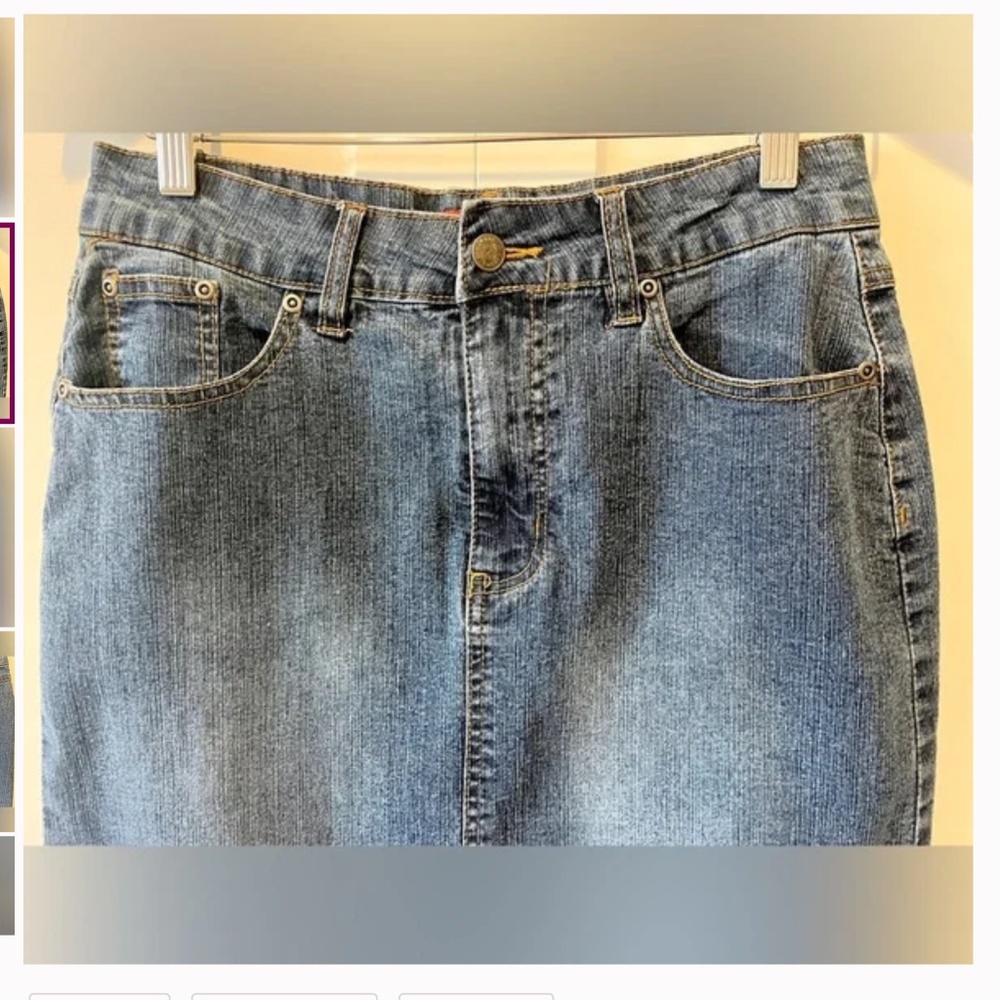 Vintage Hip Jeans Maxi Skirt in vintage size 7. - Picture 2 of 5